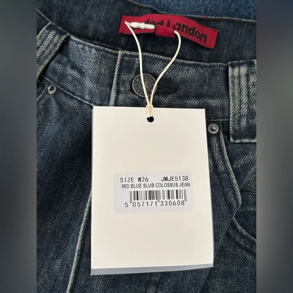 Jaded London, mid blue slub colossus jeans , size (26) , - Picture 7 of 11